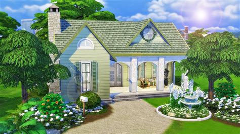 Spring Time Small Cute House The Sims 4 Speed Build Youtube