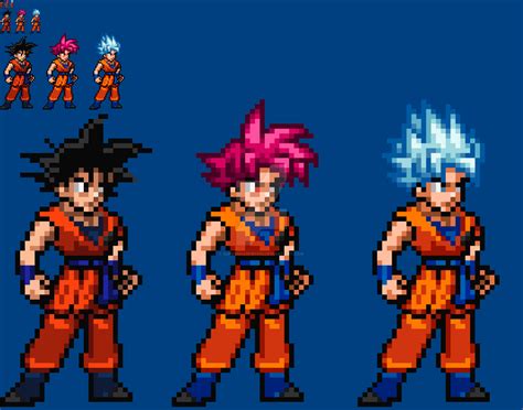 Goku (super saiyan) · gotenks · gotenks (super saiyan 3) · krillin · majin buu. Son Goku (Fukkatsu no F) sprite by SuperShadiw1010 on ...