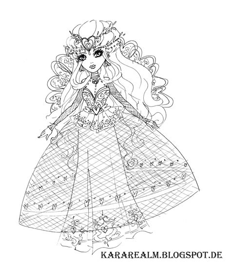Various coloring pages for kids, and for all who are interested in coloring pages, can get amazing pictures easily through this portal. Kara Realm: Ever After High, enchanted new chapter ball ...