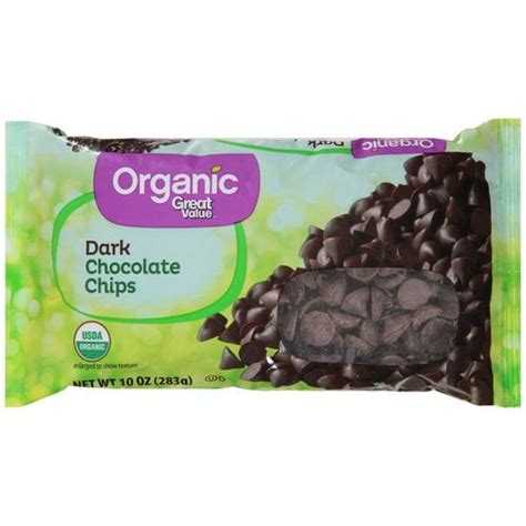 Great Value Organic Chocolate Chips Dark Chocolate 10 Oz