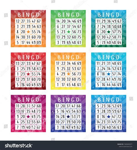 Set Of American Bingo Tickets For Party Bingo Tickets Bingo Cards