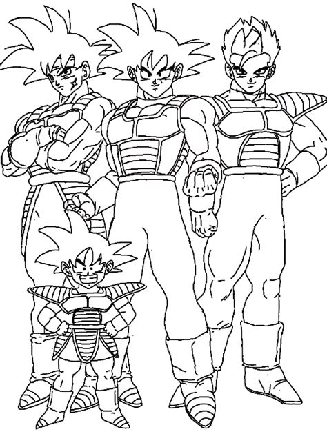 Dragon ball z coloring pages bardock high quality coloring pages. Colors! Live - Goku Family Coloring Page by wildsonic175