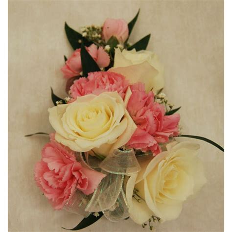 This corsage compliments boutonniere p1b. Mini Rose and Mini Carnation wrist corsage Best Local ...
