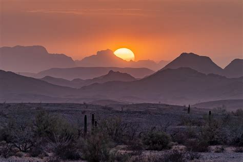 Dusty Desert Sunset