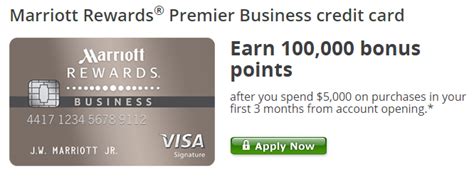 Find the small business credit card that works best for you. Marriott Rewards Premier Business Credit Card 100K Bonus ...