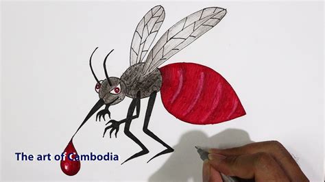 Draw Mosquito How To Draw Mosquito Cartoon The Art Of Cambodia