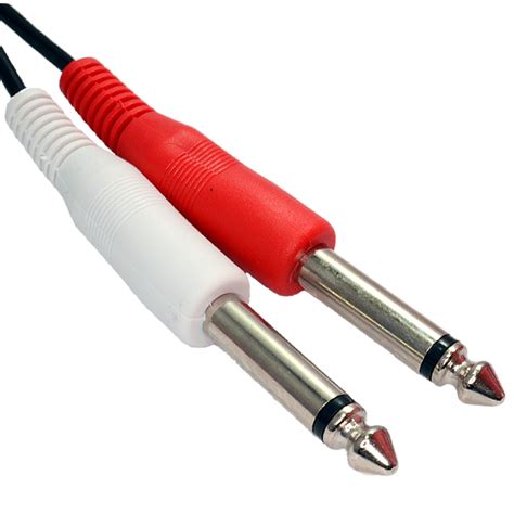 Kenable Twin 635mm Mono Jack Plugs To Rca Phono Plugs Ofc Audio Ca