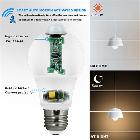 Motion Sensor Light Bulb 5w Dusk To Dawn Pir Built In