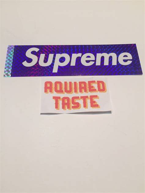 Supreme Supreme Box Logo Sticker Purple Holographic Grailed