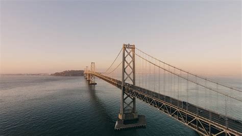 Bay Bridge San Francisco Architecture Sea Water Sky Built