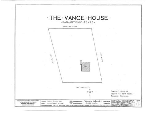 HABS TEX 15 SANT 1 Sheet 0 Of 9 James Vance House San Antonio