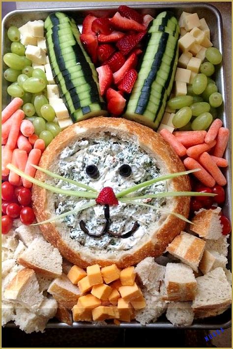 Easter egg hunt using annie's bunnies products without leaving the comforts of your own home. Cute and easy Easter snack tray party platter with ...