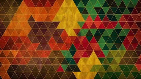 Triangles Colored Abstract Mosaic Hd Wallpaper