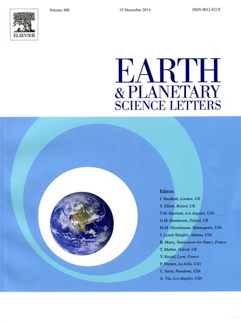 Earth And Planetary Science Letters 2014 V 408 Web кабинет учёного