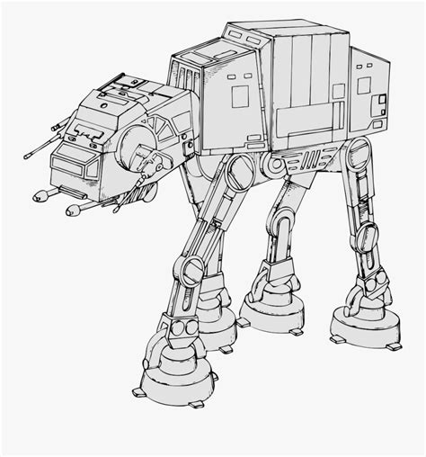 Star Wars Walker Coloring Page Free Transparent Clipart Clipartkey