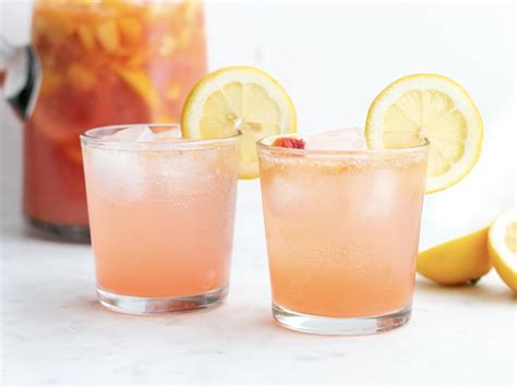 Sparkling Strawberry Peach Lemonade