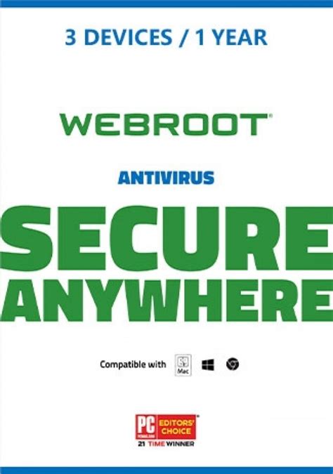 Buy Webroot Secureanywhere Antivirus 3 Devices 1 Year Webroot