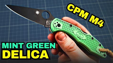 Spyderco Delica With Cpm M Steel And Mint Green Frn Scales Review Bladehq Exclusive Youtube