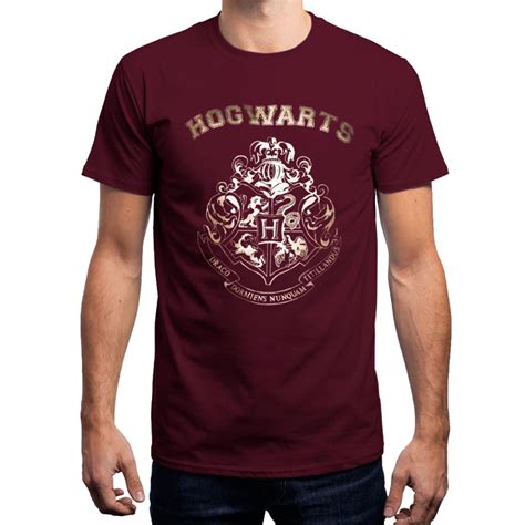 Harry Potter Hogwarts Gold Crest T Shirt Geekvault