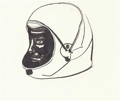 Spaceman Helmet Drawing Astronaut Helmet Alien Drawings Drawing
