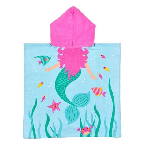 Koo Kids House Hooded Beach Towel Mermaid Multicoloured 60 X 120 Cm