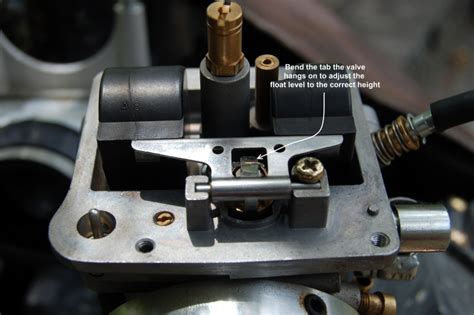 Hold the carburetor so that the float pin is horizontal, as shown in fig. Float heights and how to adjust them | Blasterforum.com