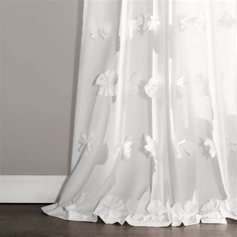 Lush Decor Riley Sheer 84 X 54 Solid White 100 Polyester 3 Rod