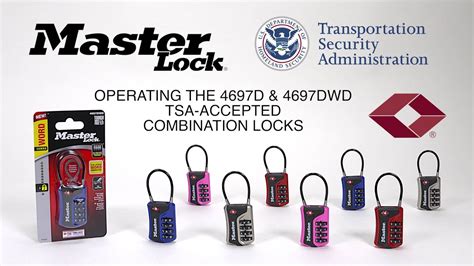 Operating The Master Lock D And Dwd Tsa Accepted Combination