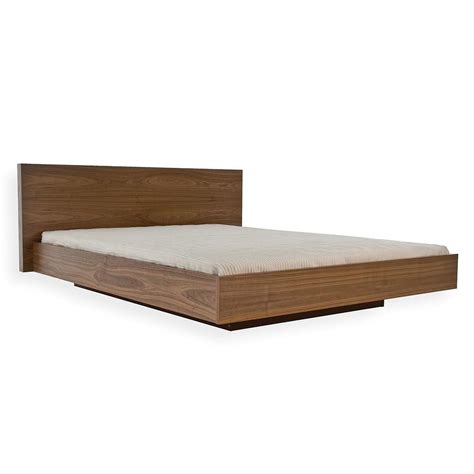 1068 Float Modern Platform Bed In Walnut Floating Platform Bed