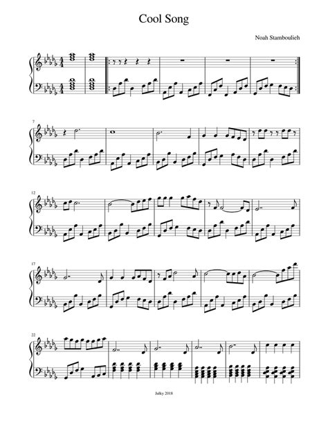Cool Song Sheet Music For Piano Download Free In Pdf Or Midi