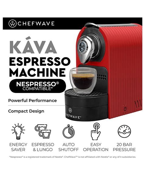 Lavazza, l'espresso preferito dagli italiani. ChefWave Kava Mini Espresso Machine for Nespresso ...