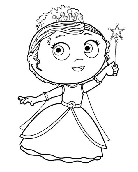 There are so many stories, mysteries and problems to solve at the book club. Princess Pea from Super Why Coloring Page - Free Printable ...