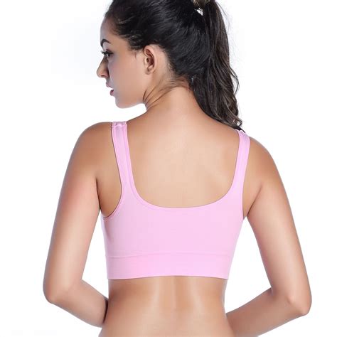 Sexy Women Push Up Sports Brau Neck Wire Free Seamless Shakeproof Breathable Racerback Fitness