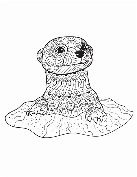 Otter Coloring Pages For Adults Sducartelca