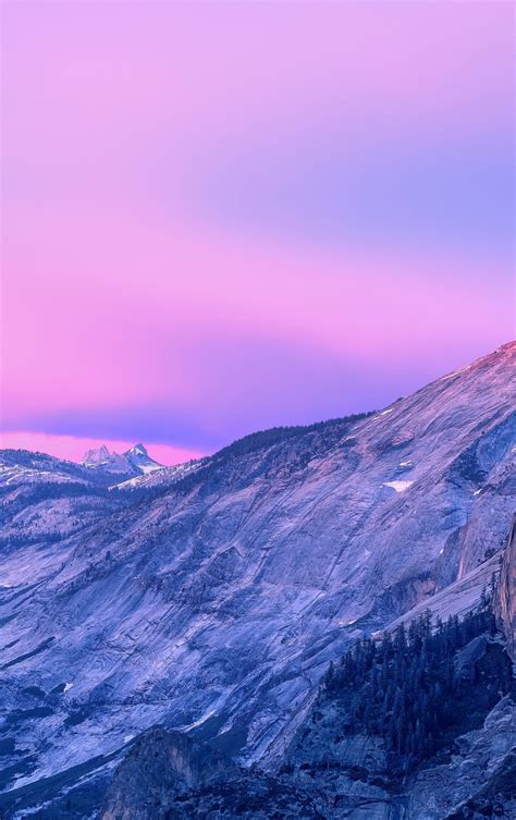 Download 840x1336 Wallpaper Pink Sunset Sky Mountains Nature Iphone