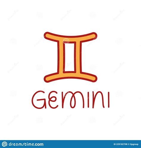 Gemini Symbol Illustration Stock Vector Illustration Of Artistic