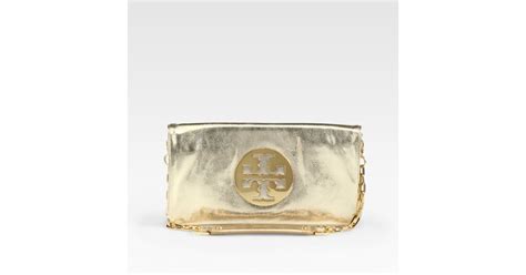 Tory Burch Metallic Reva Clutch Lyst