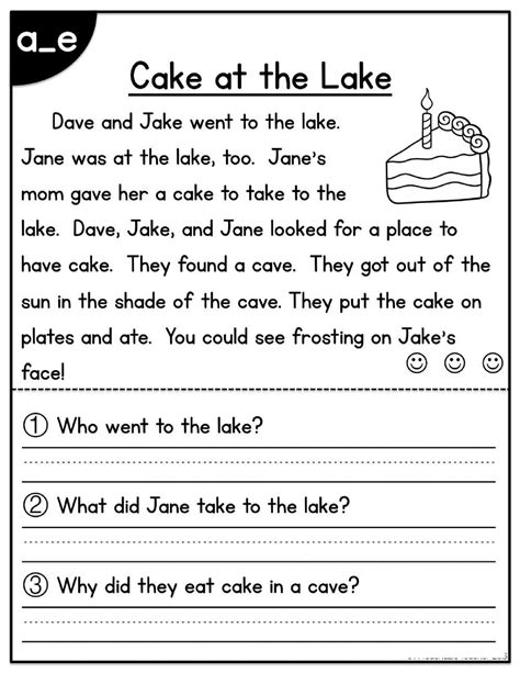 1st Grade Reading Worksheet