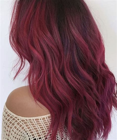 Deep Red ️ Magenta Hair Red Ombre Hair Red Hair Inspo
