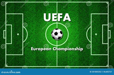 Football Field For The Uefa European Championship Stock Vector