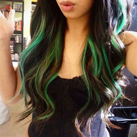 Ombre lasts much longer on dark hair and a dark black style with varying shades of green makes a great effect that will make everyone stop and stare at your daring ombre hairstyle. Pin by Erin Payne on vtm oc | helena michanover | Green ...