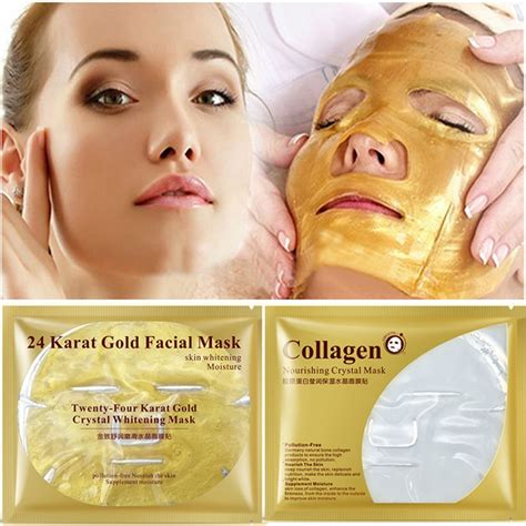 Bioaqua 24k Gold Collagen Face Mask Crystal Gold Collagen Facial Masks