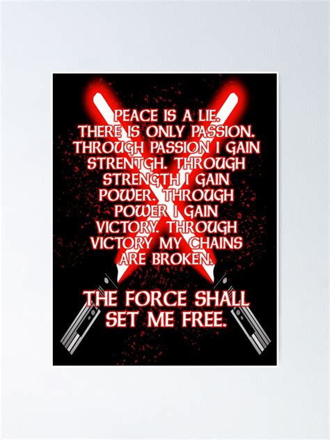 Sith Code Poster For Sale By Thevelocirapper Redbubble