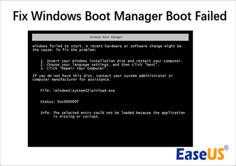 How To Fix Windows Boot Manager Boot Failed 100 Working Solutions