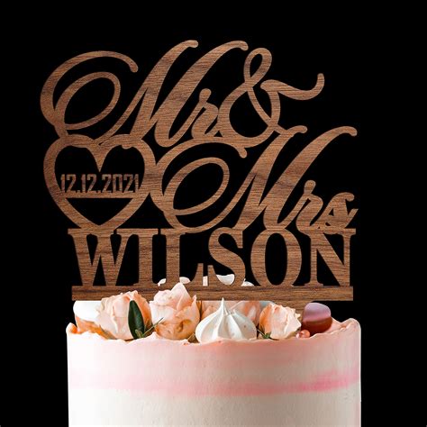 Buy Personalized Wedding Cake Toppers Mr And Mrs Cake Topper