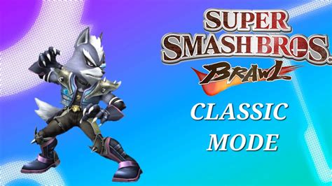 Super Smash Bros Brawl Classic Mode Wolf Youtube