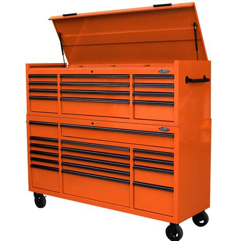 Maxim 72 Orange Toolbox Top Chest And Roll Cabinet Combo With 28 Drawers