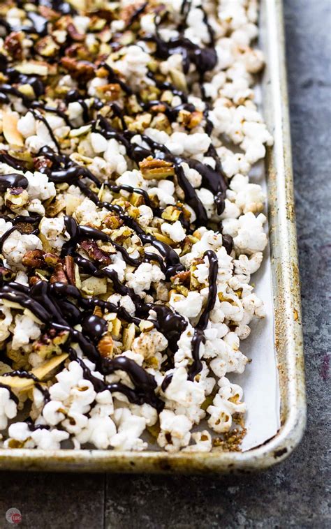 If i was going to do 2 different dessert, i'd do the german chocolate cake and then have some fruit, maybe just a caramel dipping sauce. German Chocolate Popcorn | A Snack for Choctoberfest