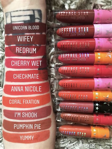 Jeffree Star Velour Liquid Lipstick Swatches All Swatches By My