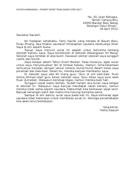 Lazimnya, surat kiriman rasmi dalam agensi kerajaan dihantar untuk menyampai atau mendapatkan maklumat, arahan, tindakan dan keputusan. SURAT KIRIMAN RASMI UPSR.docx